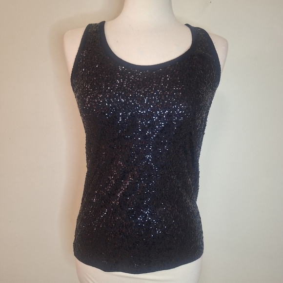 J. Crew Drapey sequin tank top SZ S - Picture 2 of 7